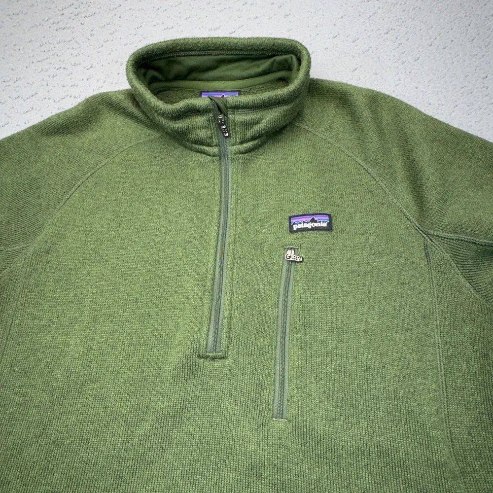 Patagonia Better Sweater 1/4 Zip Mens Medium Green Fleece Pullover Gorpcore
